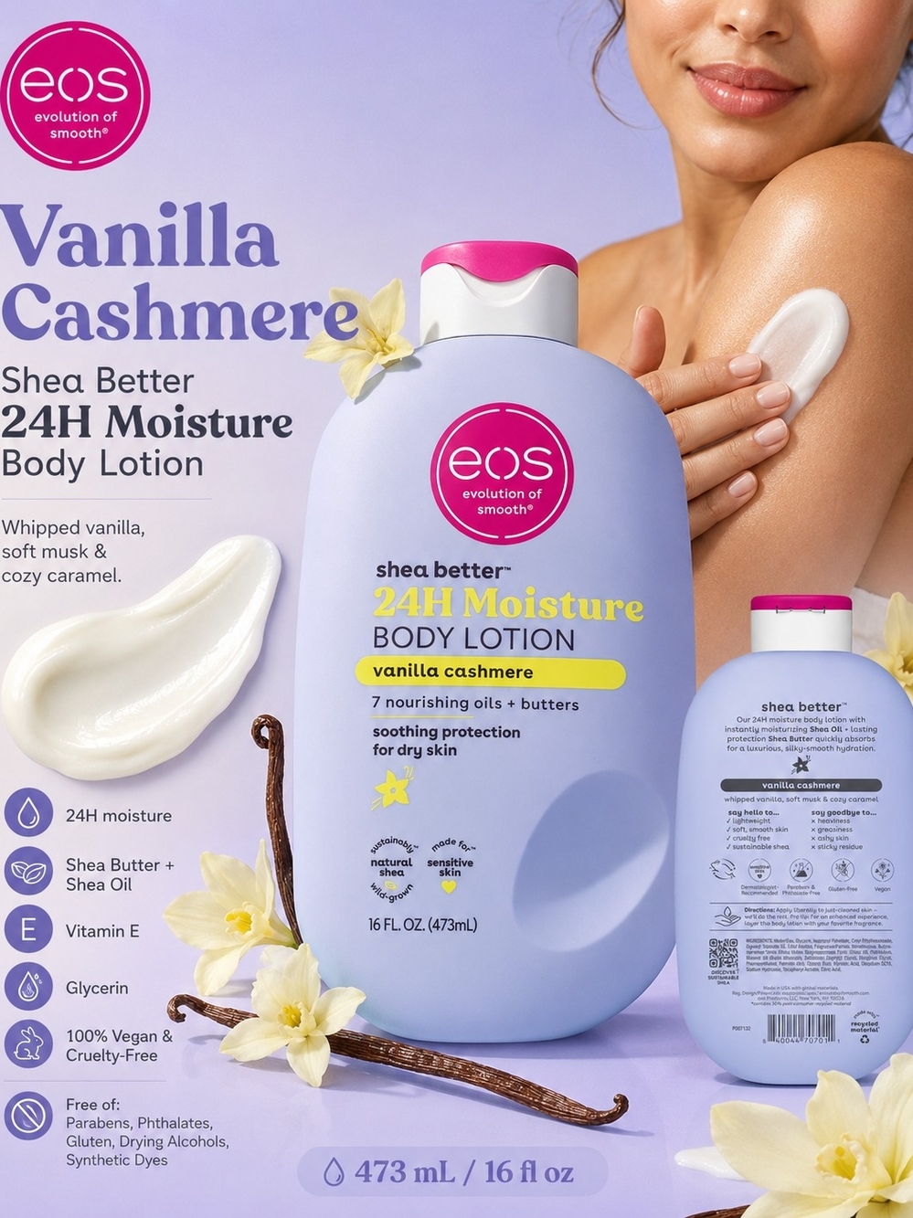 eos Shea Better 24H Moisture Body Lotion – Vanilla Cashmere